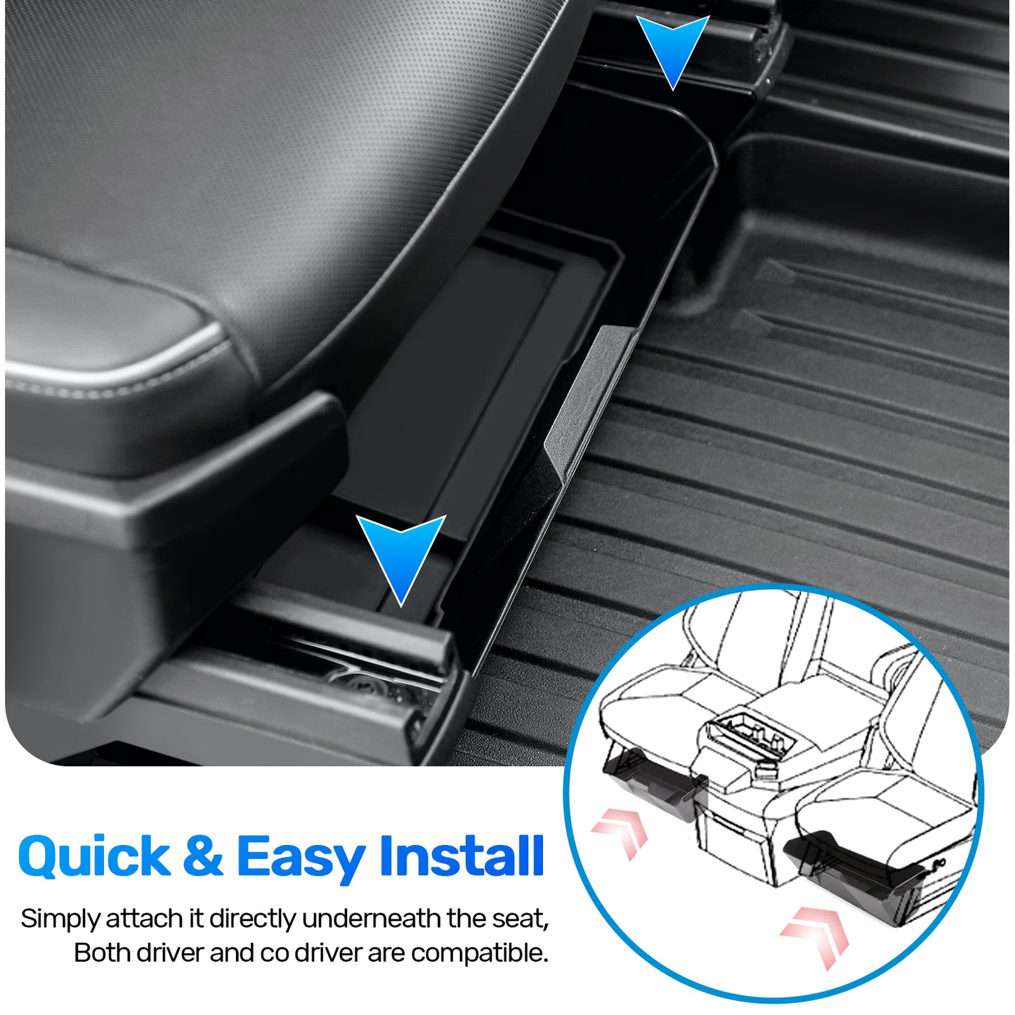 Cybertruck Under Seat Storage Box