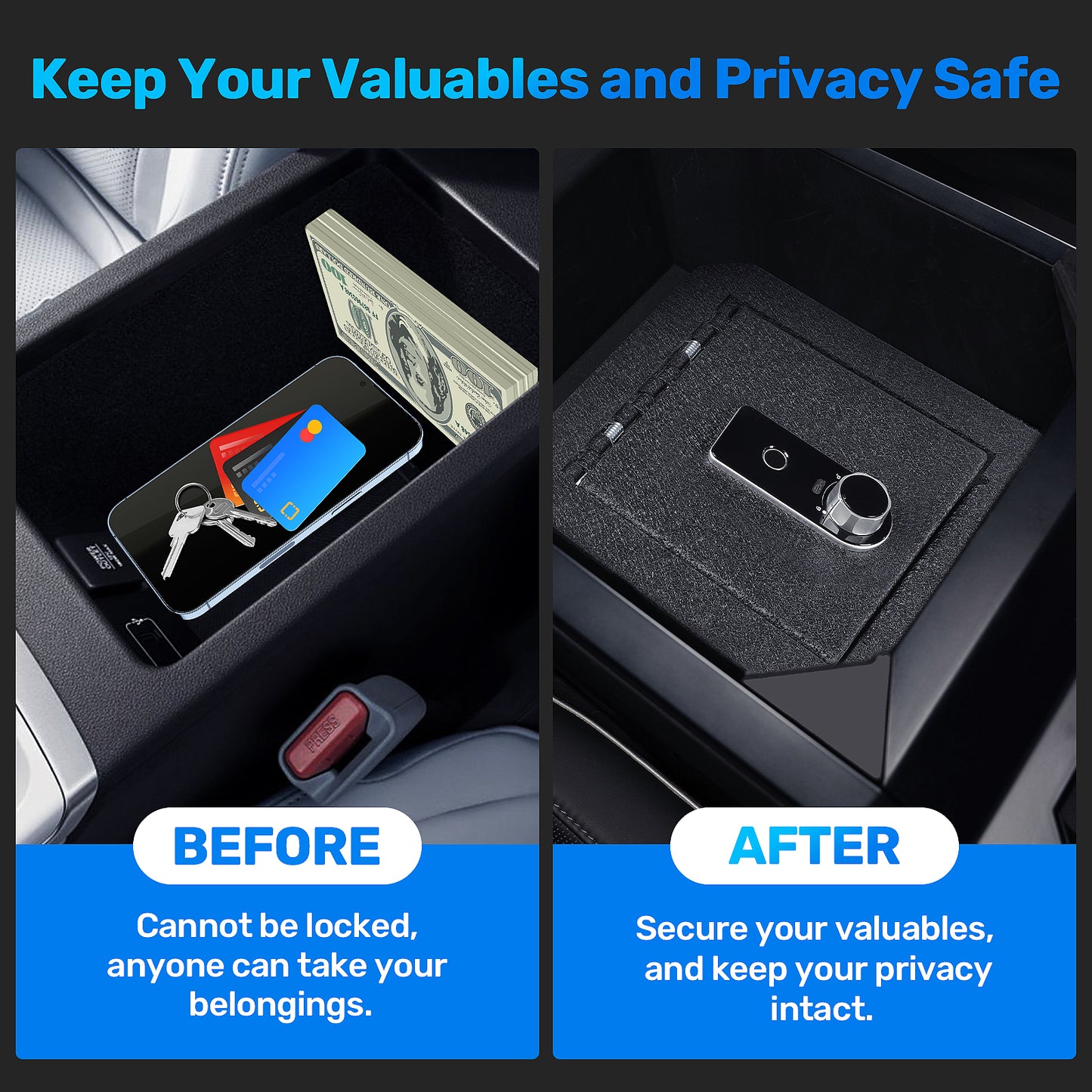 Cybertruck Center Console Safe LockBox