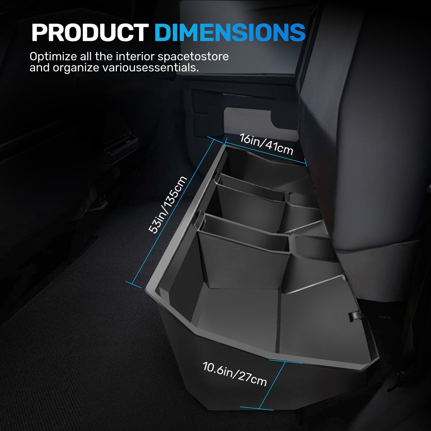 Cybertruck Rear seats Under Seat Storage Box