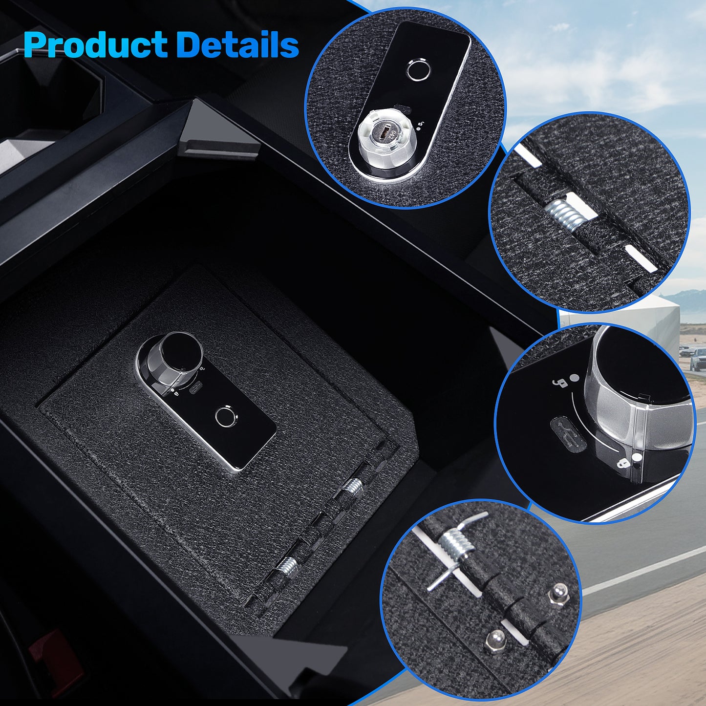 Cybertruck Center Console Safe LockBox